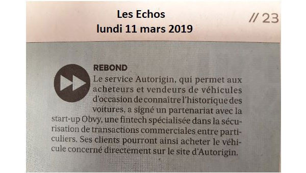 Autorigin dans Les Echos !